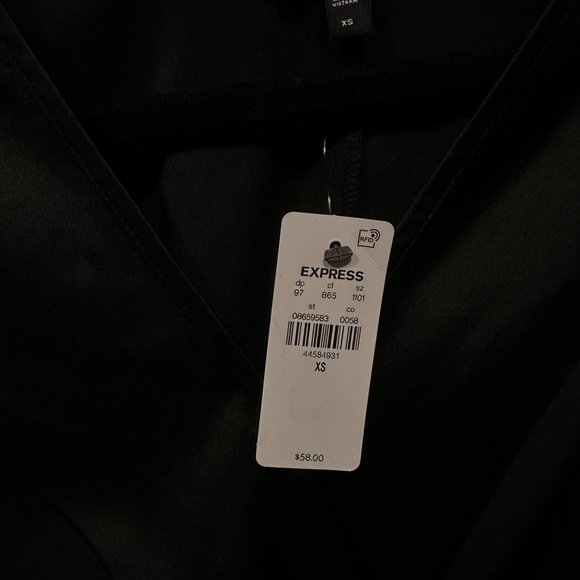 Express Black Satin Blouse - Picture 3 of 3